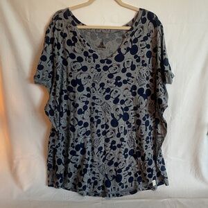 Torrid x Disney World 50th Anniversary Celebration Mickey Allover V-neck Size 4x